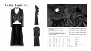  Gothic Dark Coat Punk Rave WY-957XCF/BK -  