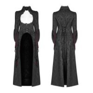  Gothic Court Long Coat Punk Rave WY-958LCF/BK -  