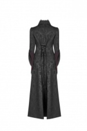  Gothic Court Long Coat Punk Rave WY-958LCF/BK -  