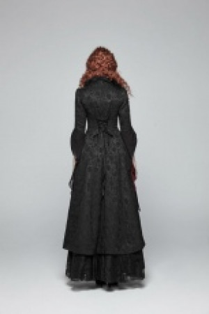  Gothic Court Long Coat Punk Rave WY-958LCF/BK -  