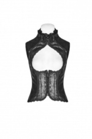  Steampunk Vintage Floral Vest Punk Rave WY-960MJF/BK -  