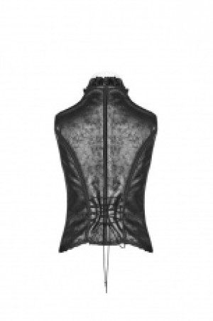  Steampunk Vintage Floral Vest Punk Rave WY-960MJF/BK -  