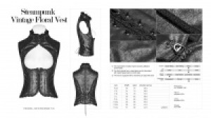  Steampunk Vintage Floral Vest Punk Rave WY-960MJF/BK -  