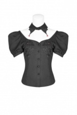  Gothic Blood Short Sleeve Shirt Punk Rave WY-963CDF/BK -  