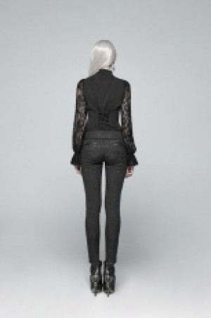  Gorgeous Gothic Lace Shirt Punk Rave WY-969CCF/BK -  