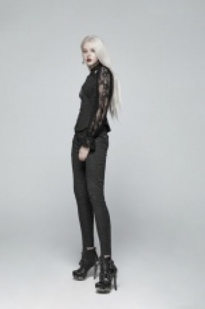  Gorgeous Gothic Lace Shirt Punk Rave WY-969CCF/BK -  