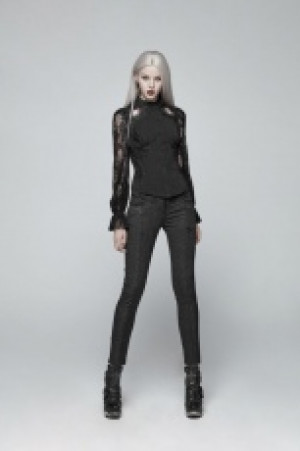  Gorgeous Gothic Lace Shirt Punk Rave WY-969CCF/BK -  