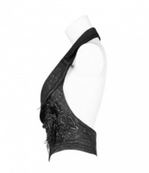  Gothic Detachable Vest Punk Rave WY-970MJF/BK -  