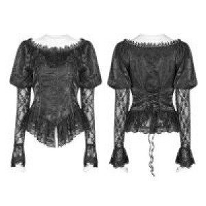  Gothic Lantern Sleeve Shirt Punk Rave WY-972CCF/BK -  