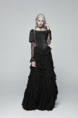  Gothic Lantern Sleeve Shirt Punk Rave WY-972CCF/BK -  