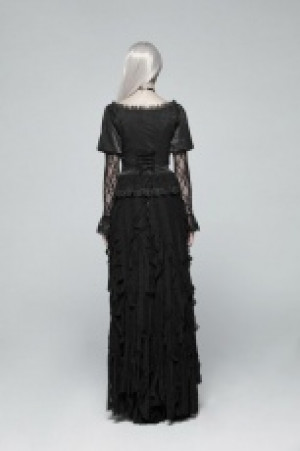  Gothic Lantern Sleeve Shirt Punk Rave WY-972CCF/BK -  