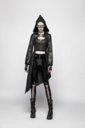  Punk Asymmetric Hem Jacket /   -  4