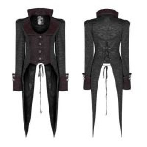  Gothic Dress Swallow Tail Coat Punk Rave WY-982LCF/BK -  
