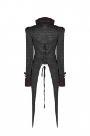  Gothic Dress Swallow Tail Coat Punk Rave WY-982LCF/BK -  
