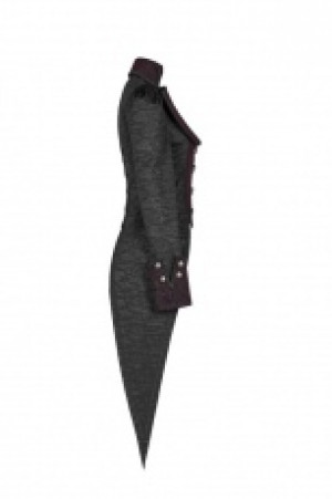  Gothic Dress Swallow Tail Coat Punk Rave WY-982LCF/BK -  