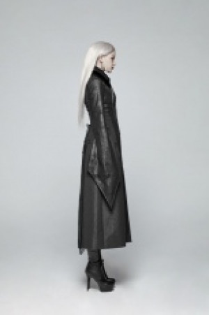  Gothic judge Long coat Punk Rave WY-984LCF/BK -  