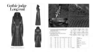  Gothic judge Long coat Punk Rave WY-984LCF/BK -  