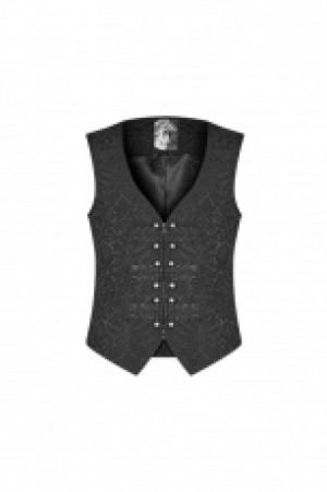  Gorgeous Gothic Jacquard Vest Punk Rave WY-989MJM/BK -  