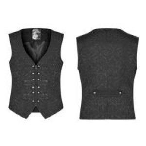  Gorgeous Gothic Jacquard Vest Punk Rave WY-989MJM/BK -  