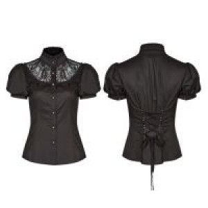  Steampunk Puff Sleeve Shirt Punk Rave WY-988CDF/BK -  