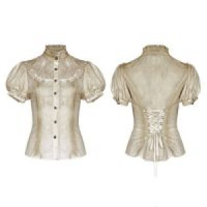  Steampunk Puff Sleeve Shirt Punk Rave WY-988CDF/WH -  