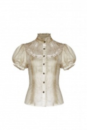  Steampunk Puff Sleeve Shirt -  3
