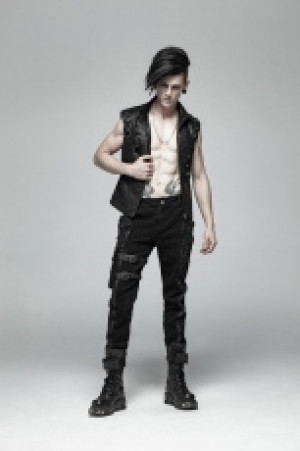  Punk Sleeveless Vest Punk Rave WY-990MJM/BK -  