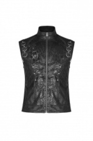  Punk Sleeveless Vest Punk Rave WY-990MJM/BK -  