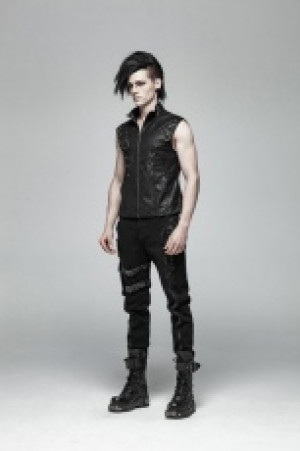  Punk Sleeveless Vest Punk Rave WY-990MJM/BK -  