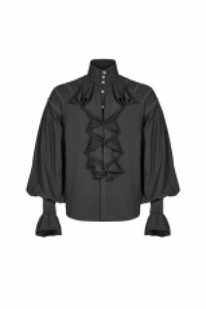  Victoria Loose Long Sleeve Shirt Punk Rave WY-991CCM/BK -  