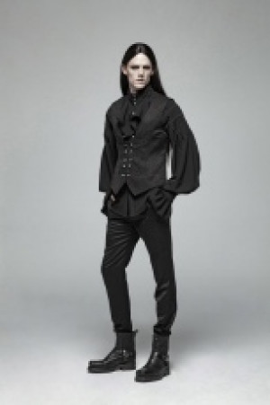  Victoria Loose Long Sleeve Shirt Punk Rave WY-991CCM/BK -  