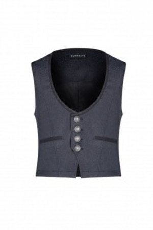  Gentleman Punk Simple Vest Punk Rave WY-992MJM/BL -  