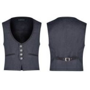  Gentleman Punk Simple Vest Punk Rave WY-992MJM/BL -  