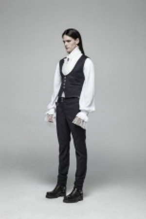  Gentleman Punk Simple Vest Punk Rave WY-992MJM/BL -  