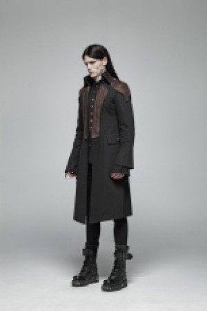  Steampunk Mid-length Coat Punk Rave WY-997XCM/BK-CO -  