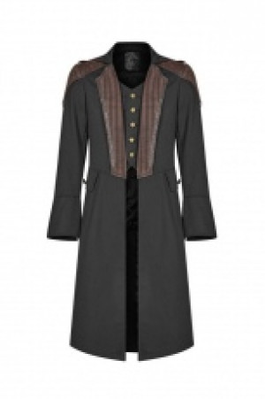  Steampunk Mid-length Coat Punk Rave WY-997XCM/BK-CO -  