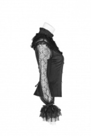 Steampunk Lace Shirt Punk Rave WY-998CCF/BK -  