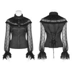  Steampunk Lace Shirt Punk Rave WY-998CCF/BK -  