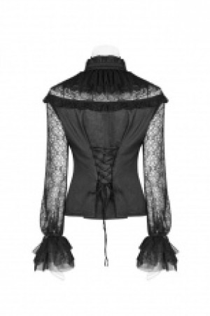  Steampunk Lace Shirt Punk Rave WY-998CCF/BK -  