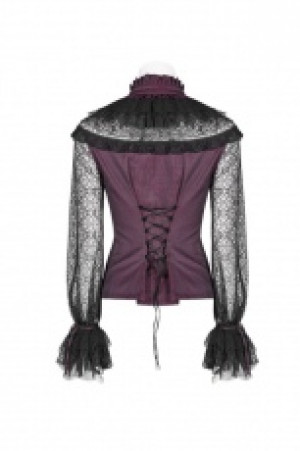  Steampunk Lace Shirt Punk Rave WY-998CCF/RD -  