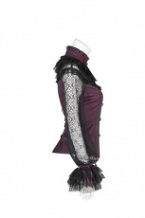  Steampunk Lace Shirt Punk Rave WY-998CCF/RD -  