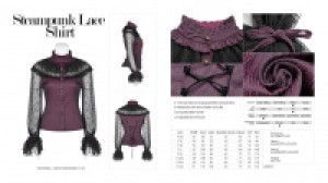  Steampunk Lace Shirt Punk Rave WY-998CCF/RD -  