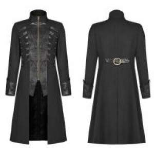  Steampunk Mid-length Coat Punk Rave WY-1000LCM/BK -  