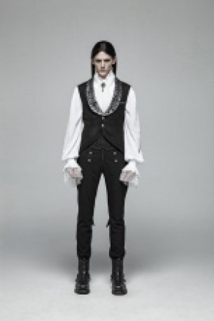  Gothic Swallow Tail Vest Punk Rave WY-1001MJM/BK -  