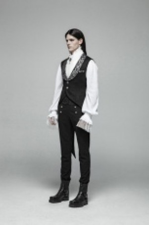  Gothic Swallow Tail Vest Punk Rave WY-1001MJM/BK -  