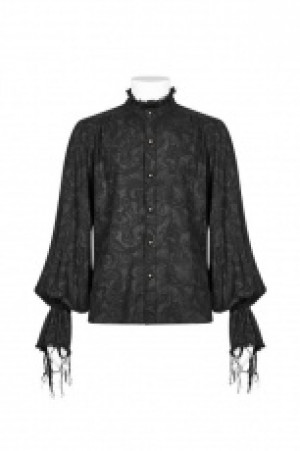  Decadent Gothic Printed Shirt Punk Rave WY-1003CCM/BK -  