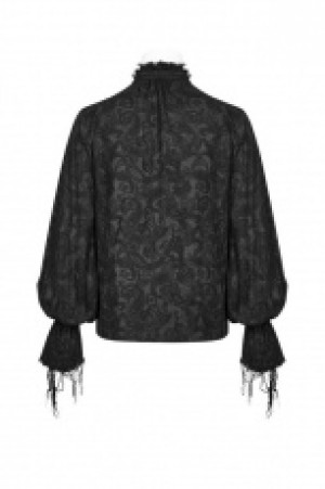  Decadent Gothic Printed Shirt Punk Rave WY-1003CCM/BK -  