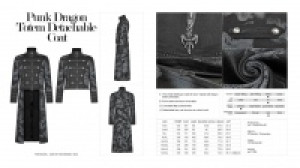  Punk Dragon Totem Detachable Coat Punk Rave WY-1004XCM/BK -  