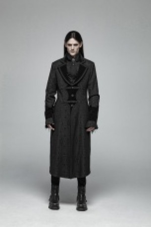  Goth Vampire Master Mid-length Punk Rave WY-1010XCM/BK -  