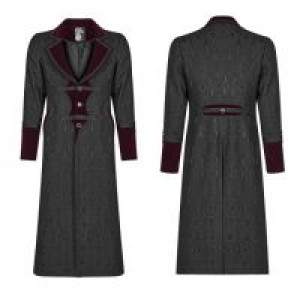  Goth Vampire Master Mid-length Punk Rave WY-1010XCM/BK-RD -  